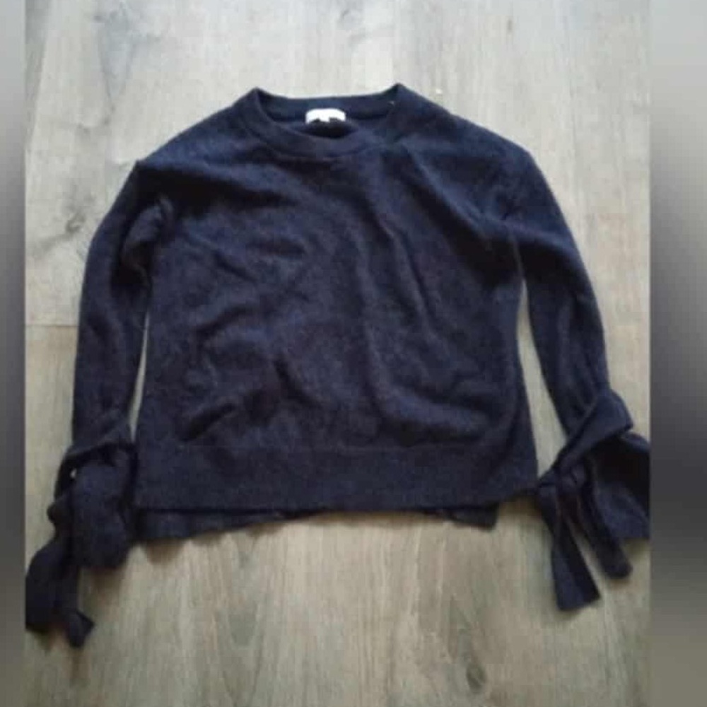 Madewell Dark Sweater with Sleeve Ties